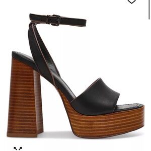 Steve Madden Black and Brown Platform Heels